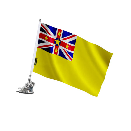 Mât à ventouse drapeau niue polyester acier inoxydable