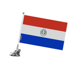 Mât à ventouse drapeau paraguay en polyester - pixelforma