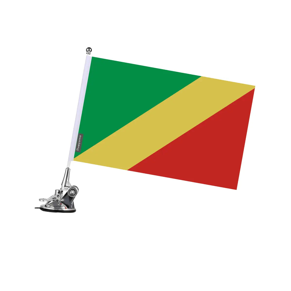 Mât à Ventouse Drapeau république du Congo en Polyester - Pixelforma 