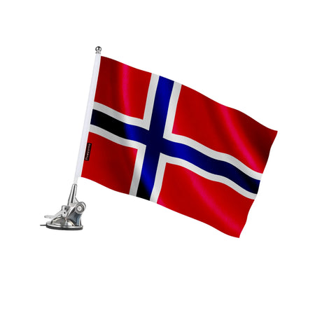 Mât à ventouse drapeau svalbard polyester inoxydable