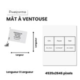 Mât à ventouse drapeau syrie polyester acier inoxydable