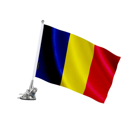 Mât à ventouse drapeau tchad polyester acier inoxydable