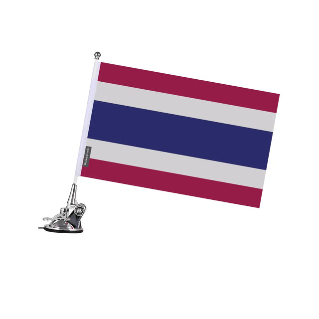 Mât à Ventouse Drapeau Thaïlande en Polyester - Pixelforma 