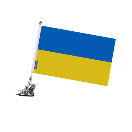 Mât à Ventouse Drapeau Ukraine en Polyester - Pixelforma 