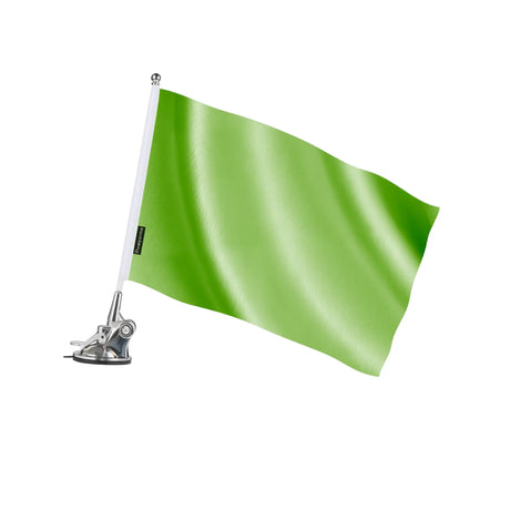Mât à ventouse drapeau vert en ployester - pixelforma
