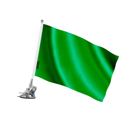 Mât à ventouse drapeau vert foncé en ployester - pixelforma