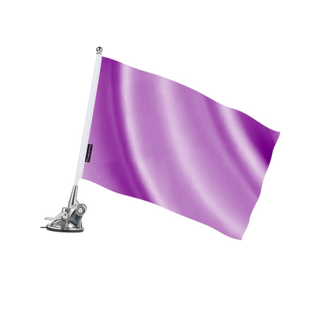 Mât à ventouse drapeau violet clair en ployester - pixelforma