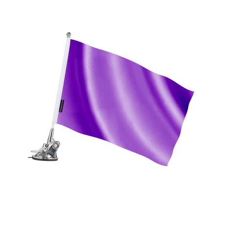 Mât à ventouse drapeau violet en ployester - pixelforma