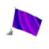 Mât à ventouse drapeau violet foncé polyester inoxydable