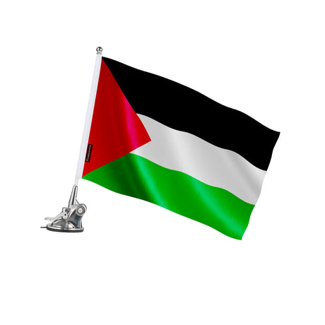 Mât à ventouse palestine polyester acier inoxydable