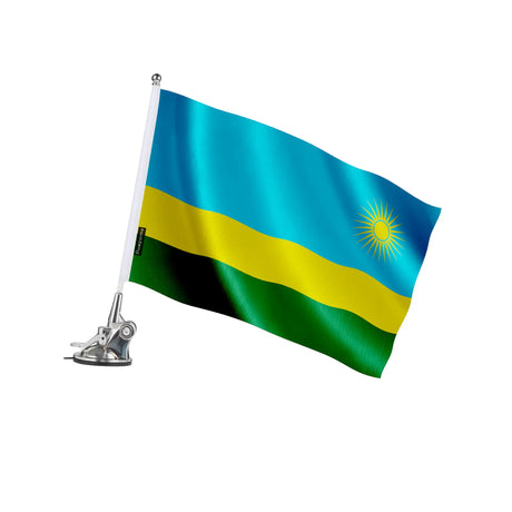 Mât à ventouse rwanda polyester acier inoxydable élégant