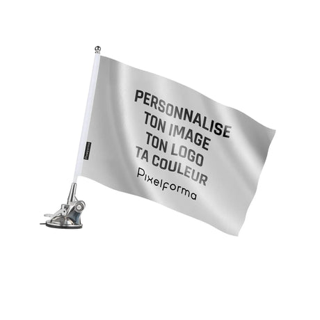 Mât à ventouse france en acier inoxydable drapeau personnalisé