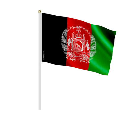 Mini drapeau Afghanistan en polyester à tenir à la main