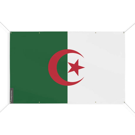 Mini drapeau algérie en polyester avec œillets résistants