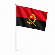 Mini drapeau Angola en polyester à tenir à la main