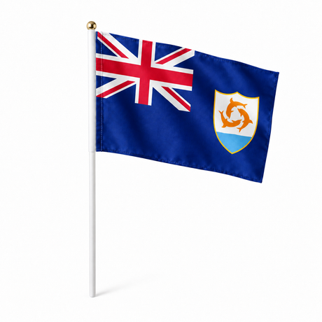 Mini drapeau Anguilla en polyester à tenir à la main