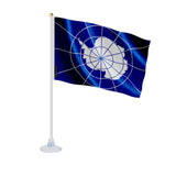 Mini drapeau antarctique polyester avec ventouse