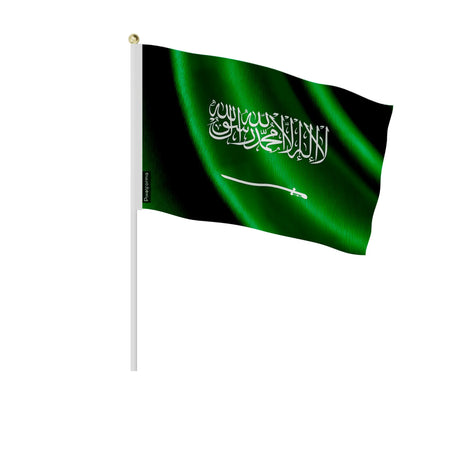 Mini drapeau arabie saoudite en polyester à main