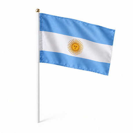 Mini drapeau Argentine en polyester à tenir à la main