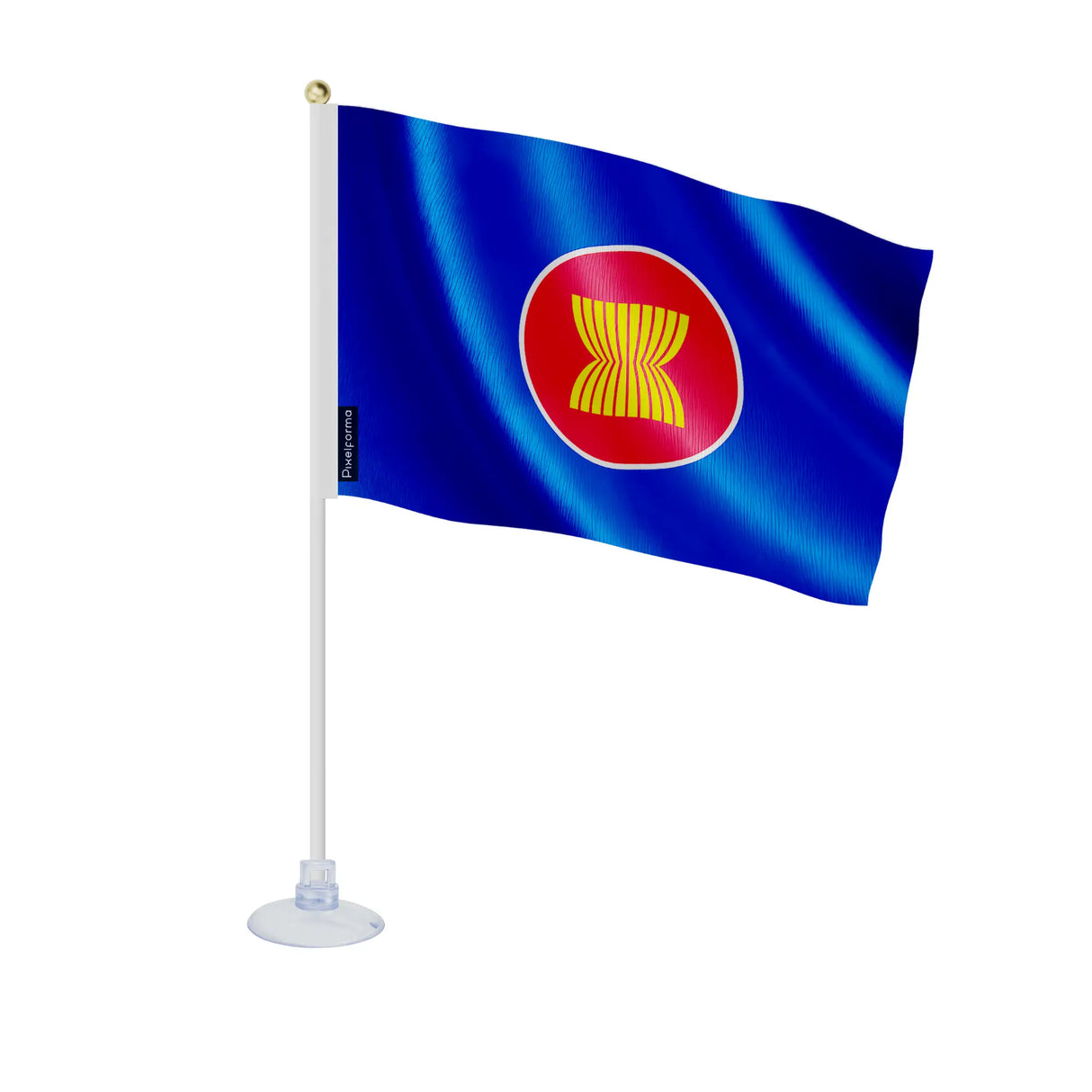 Mini drapeau association des nations de l’asie du sud-est ventouse
