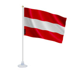 Mini drapeau autriche en polyester avec ventouse pratique