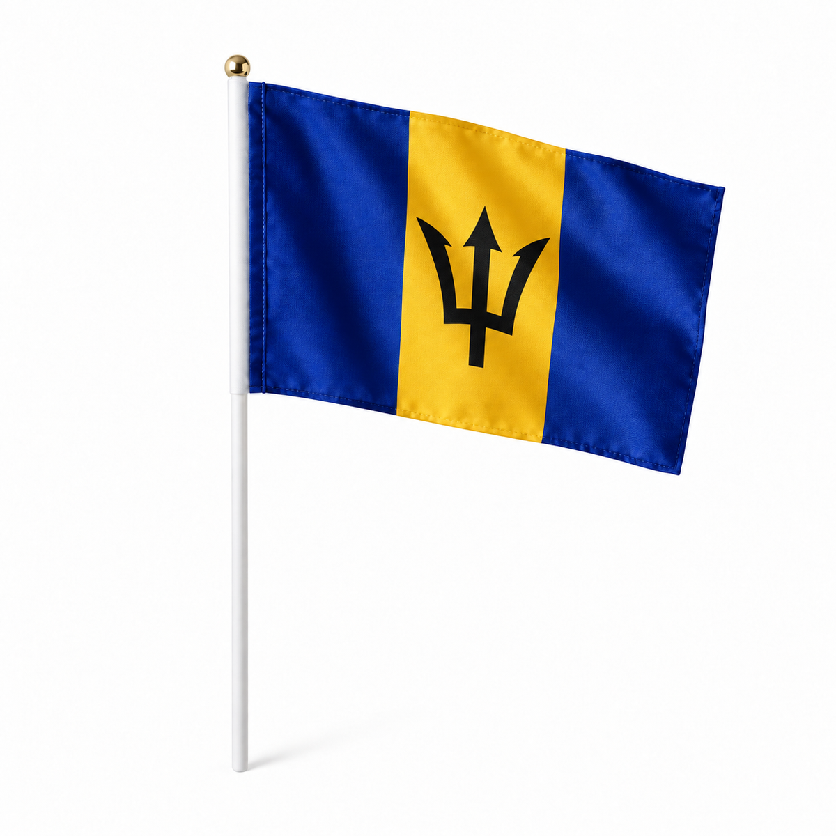 Mini drapeau Barbade en polyester à tenir à la main