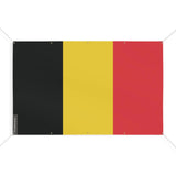Mini drapeau belgique en polyester avec œillets résistants