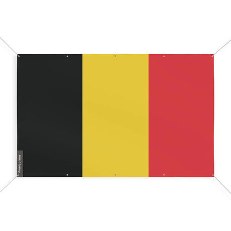 Mini drapeau belgique en polyester avec œillets résistants