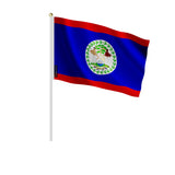 Mini drapeau belize à main en polyester décoratif