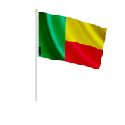 Mini drapeau bénin en polyester pour décoration festive