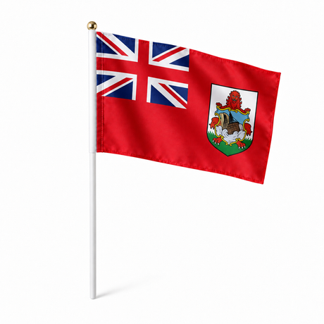 Mini drapeau Bermudes en polyester à tenir à la main