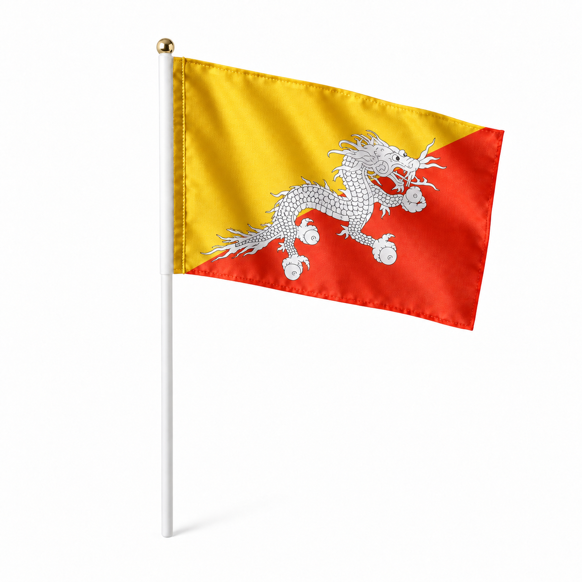 Mini drapeau Bhoutan en polyester à tenir à la main