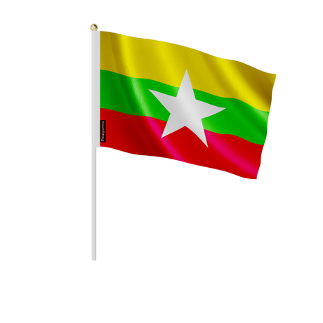 Mini drapeau birmanie en plusieurs tailles - pixelforma