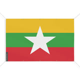 Mini drapeau birmanie polyester résistant avec œillets