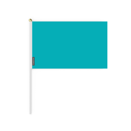 Mini drapeau bleu turquoise en plusieurs tailles - pixelforma