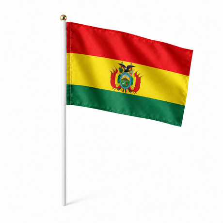 Mini drapeau Bolivie en polyester à tenir à la main