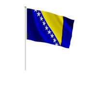 Mini drapeau bosnie-herzégovine polyester à tenir à la main