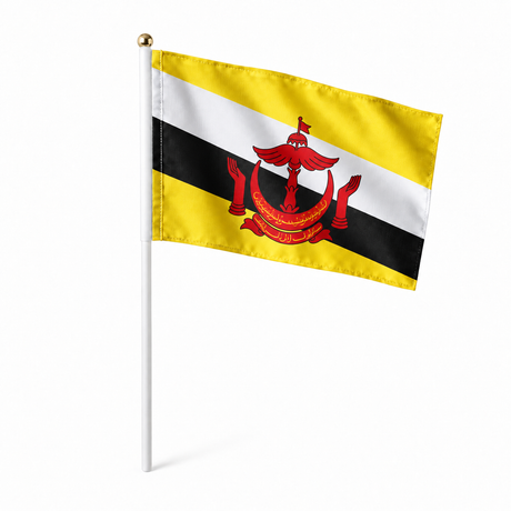 Mini drapeau Brunei en polyester à tenir à la main