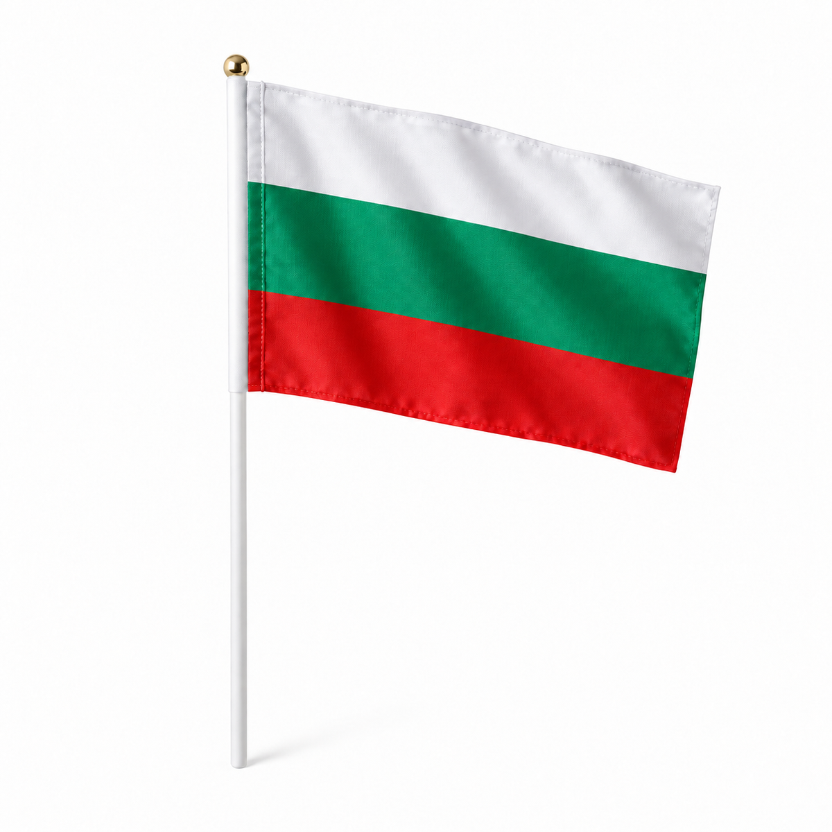 Mini drapeau Bulgarie en polyester à tenir à la main
