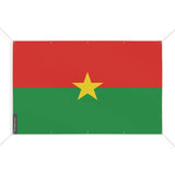 Mini drapeau burkina faso en polyester avec œillets résistants