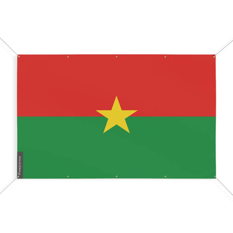 Mini drapeau burkina faso en polyester avec œillets résistants