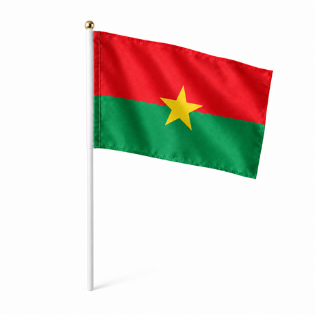 Mini drapeau Burkina Faso en polyester à tenir à la main