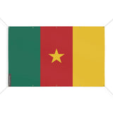Mini drapeau cameroun en polyester avec œillets résistants