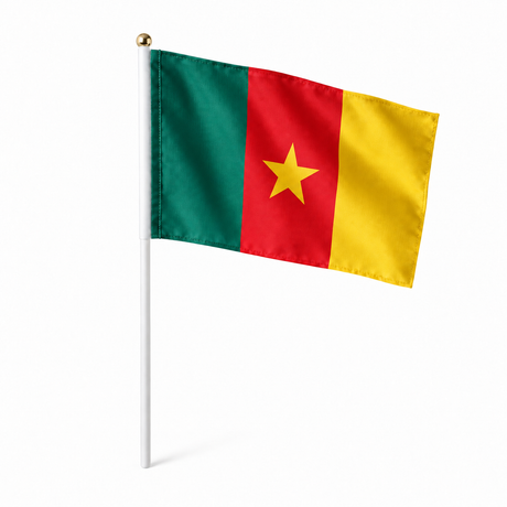 Mini drapeau Cameroun réaliste en polyester