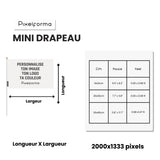 Mini Drapeau Chypre en Plusieurs Tailles - Pixelforma 