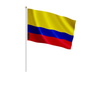 Mini drapeau colombie en polyester à tenir à la main
