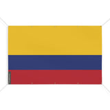 Mini drapeau colombie en polyester résistant avec œillets