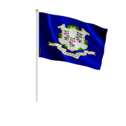 Mini drapeau connecticut en polyester pour célébrations