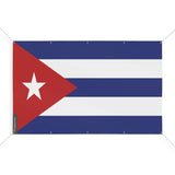 Mini drapeau cuba en polyester résistant avec œillets