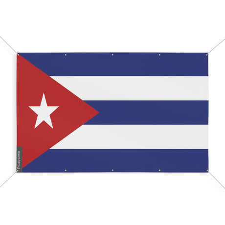 Mini drapeau cuba en polyester résistant avec œillets